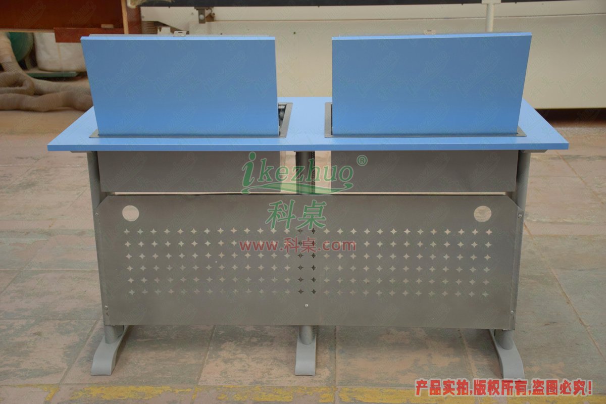 科桌家具,翻轉電腦桌,雙人金屬腳架手動箱體翻轉電腦桌 科桌家具,翻轉電腦桌,雙人金屬腳架手動箱體翻轉電腦桌